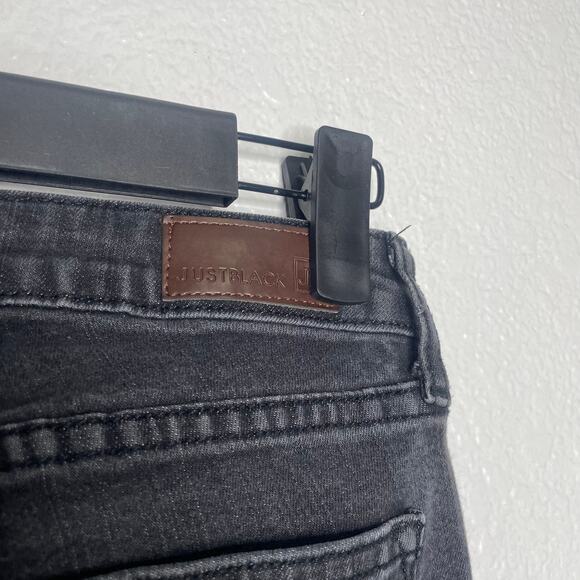 Just Black Womens Jeans Size 25 Dark Wash Denim Color Block Skinny Leg Casual - Picture 8 of 13